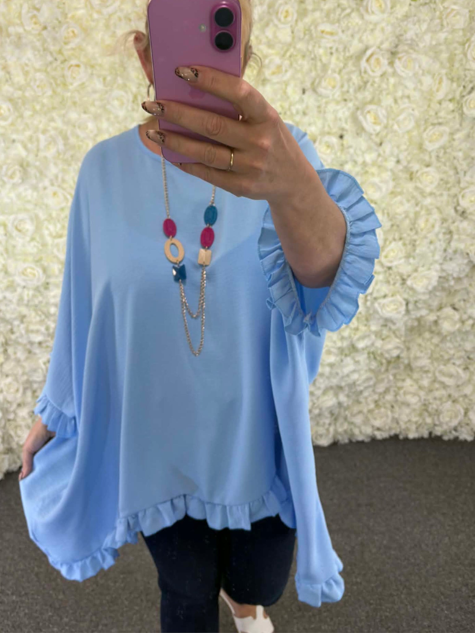 TATE - Frill Necklace Blouse 16 to 26