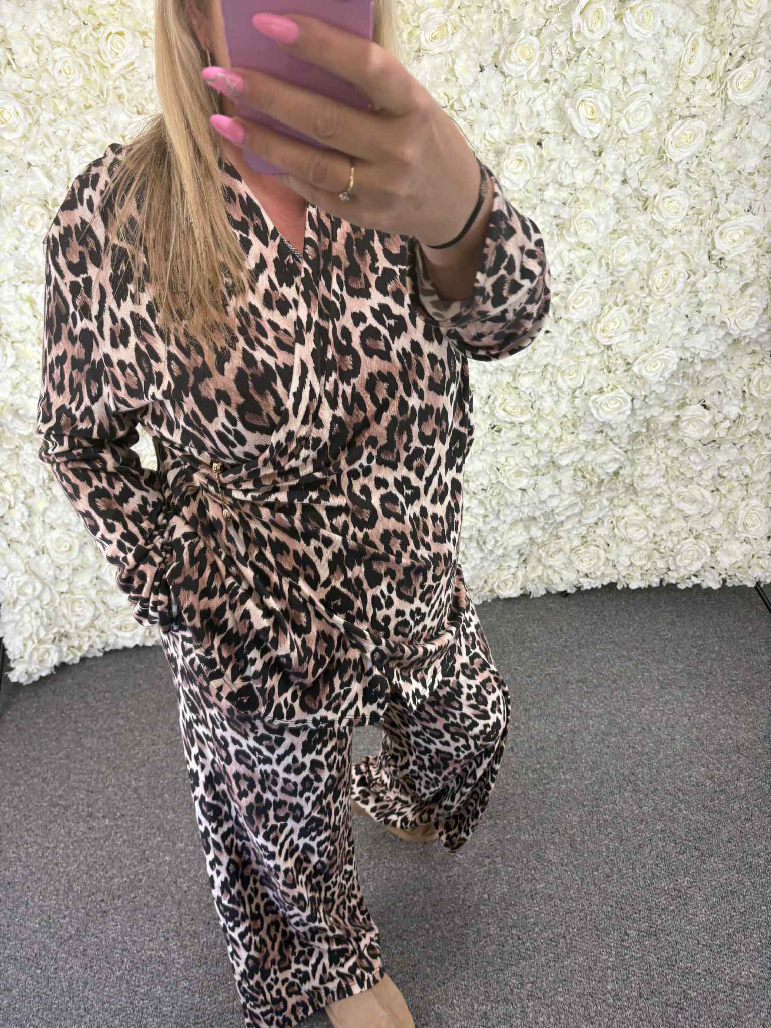 Danla - Leopard Print Trouser suit 16 to 24