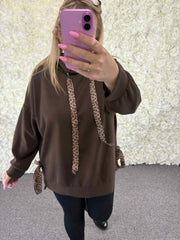 Tessa - Leopard Print Tie Hoodie 14 to 24