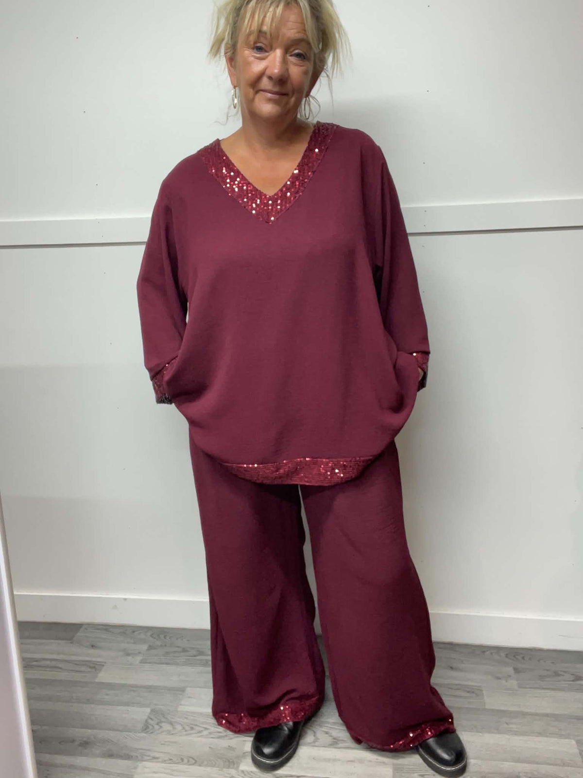 EMILY - Sequin Trouser Suit 14 to 24