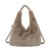 Rhea - Fluffy Large Hobo Bag