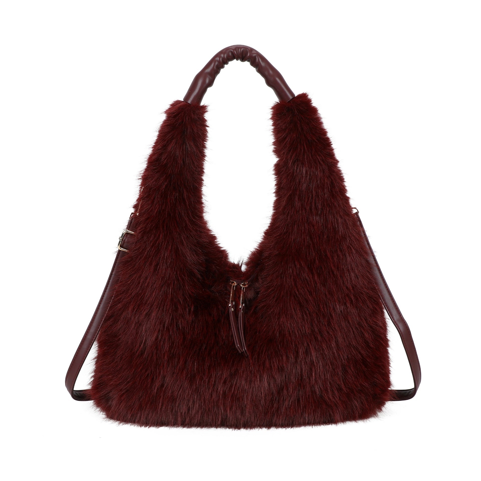 Rhea - Fluffy Large Hobo Bag