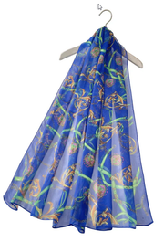 Layla - Chain & Buckle Print Chiffon Scarf