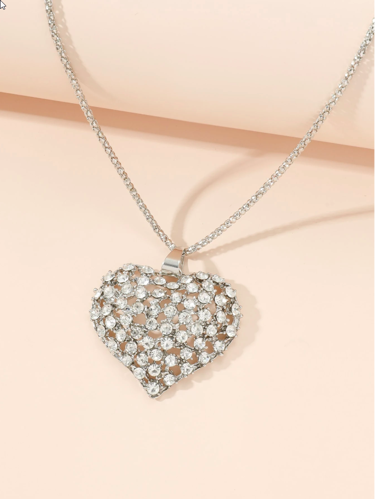 JB Elise Bling Heart Necklace -