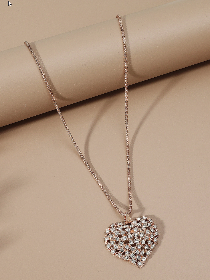 JB Elise Bling Heart Necklace -