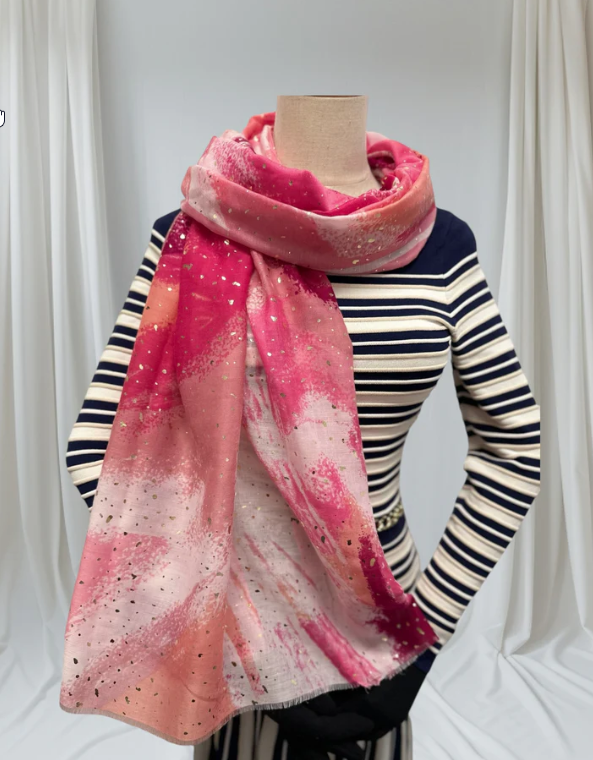 Fryer - Glitter Soft Pattern Print Scarf