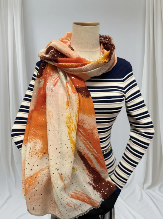 Fryer - Glitter Soft Pattern Print Scarf