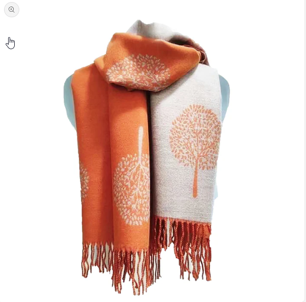 Juliette - Tree of life Cashmere Feel Winter Scarf
