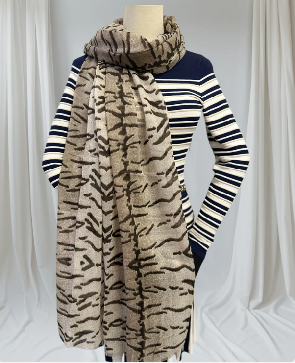 Janet -  Animal Zebra Print Scarf