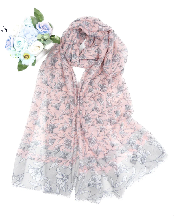 Carrey -Lily Print Scarf