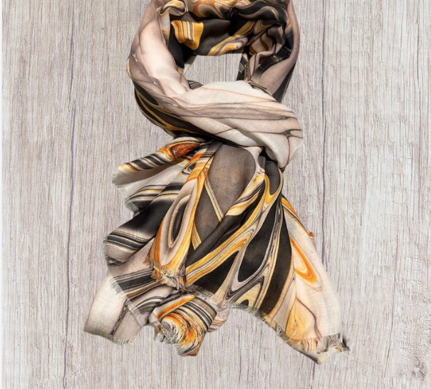 Carlie - Marble Print Scarf