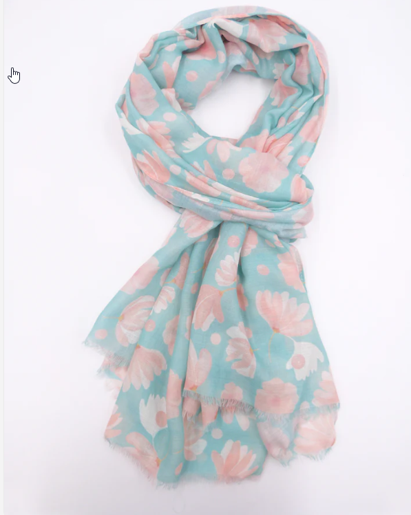 Polly - Spring Flower Print Scarf