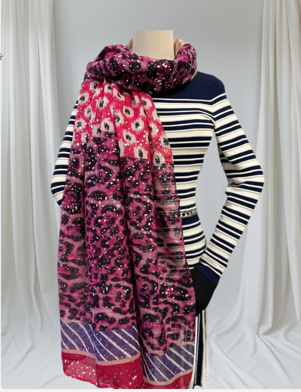 Cara - Leopard Spots Dots Print Scarf