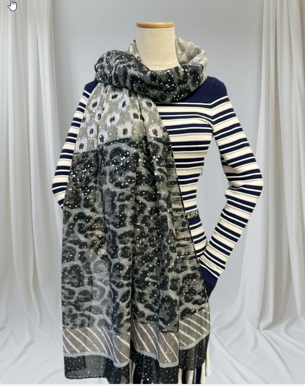 Cara - Leopard Spots Dots Print Scarf