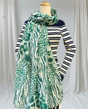 Monika - Glitter Leopard Print Scarf