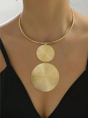 Mani  -Gold Disc Necklace