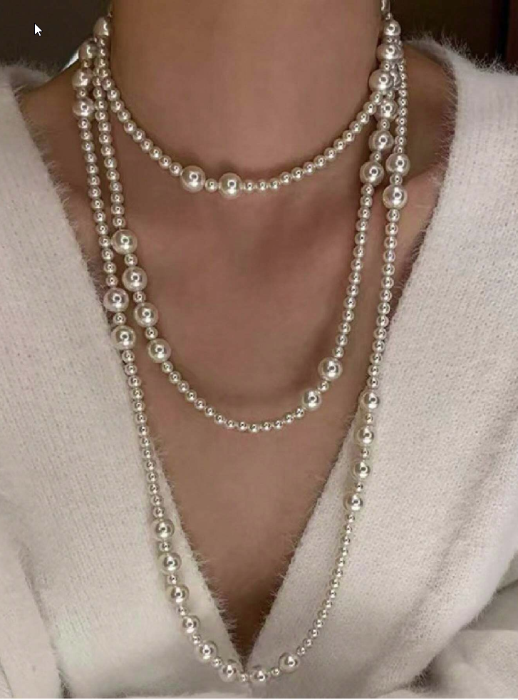 Sammy - Faux Pearl Layered Necklace