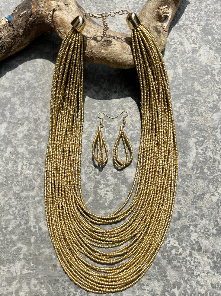 Trixie - layered necklace & earring set