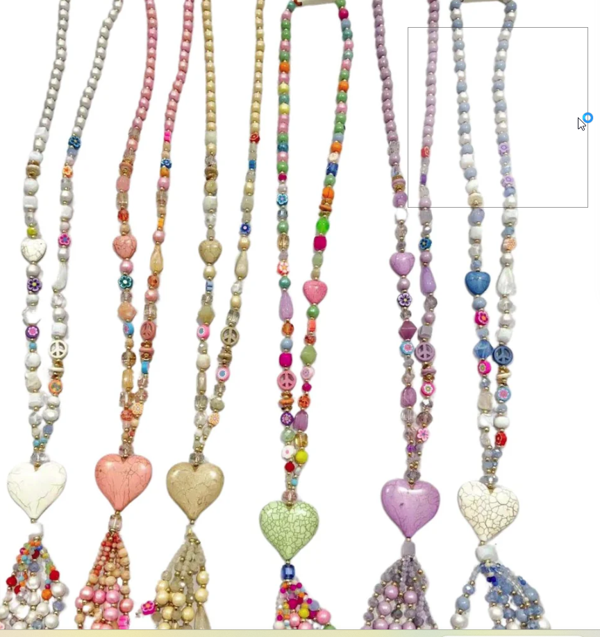 Selina - Beaded Heart Necklace