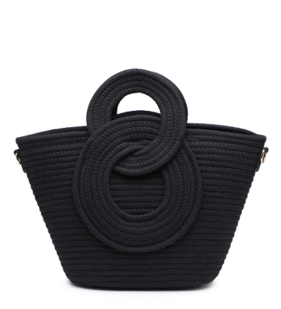 Tiana -  Handmade Woven Rope Circle Handle Tote Bag