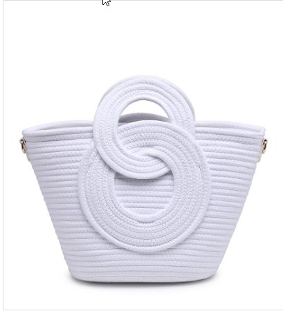 Tiana -  Handmade Woven Rope Circle Handle Tote Bag