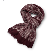 Ayla - Chain Print Medium Weight Wool Blend Scarf