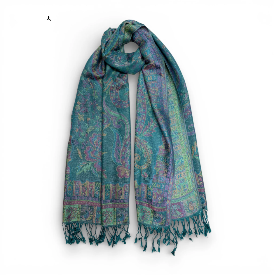 Iris - Teardrop Paisley Pashmina Scarf