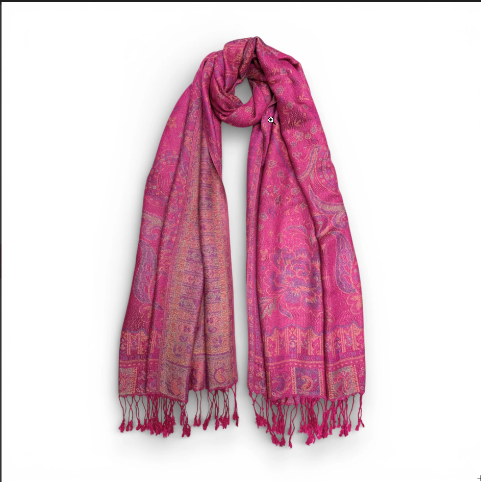 Iris - Teardrop Paisley Pashmina Scarf