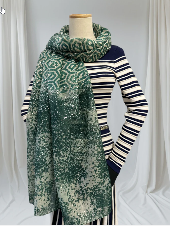 Avery - Glitter Leopard Spots Print Scarf