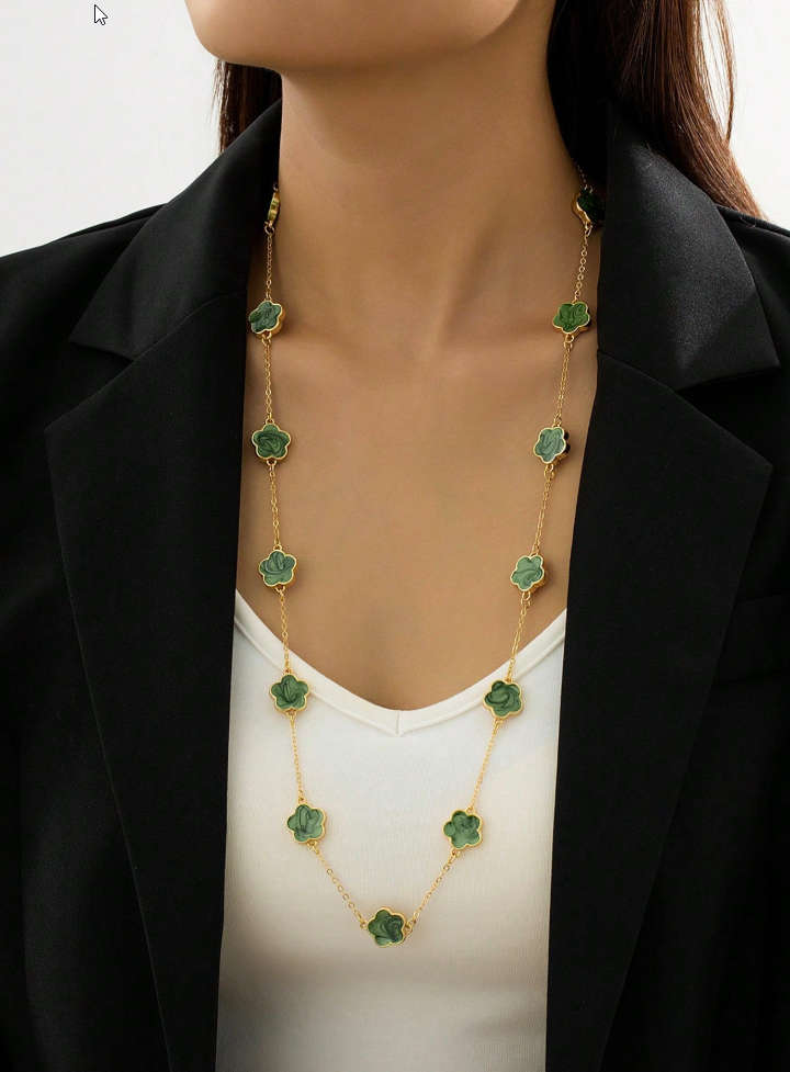 Debby - Long flower necklace