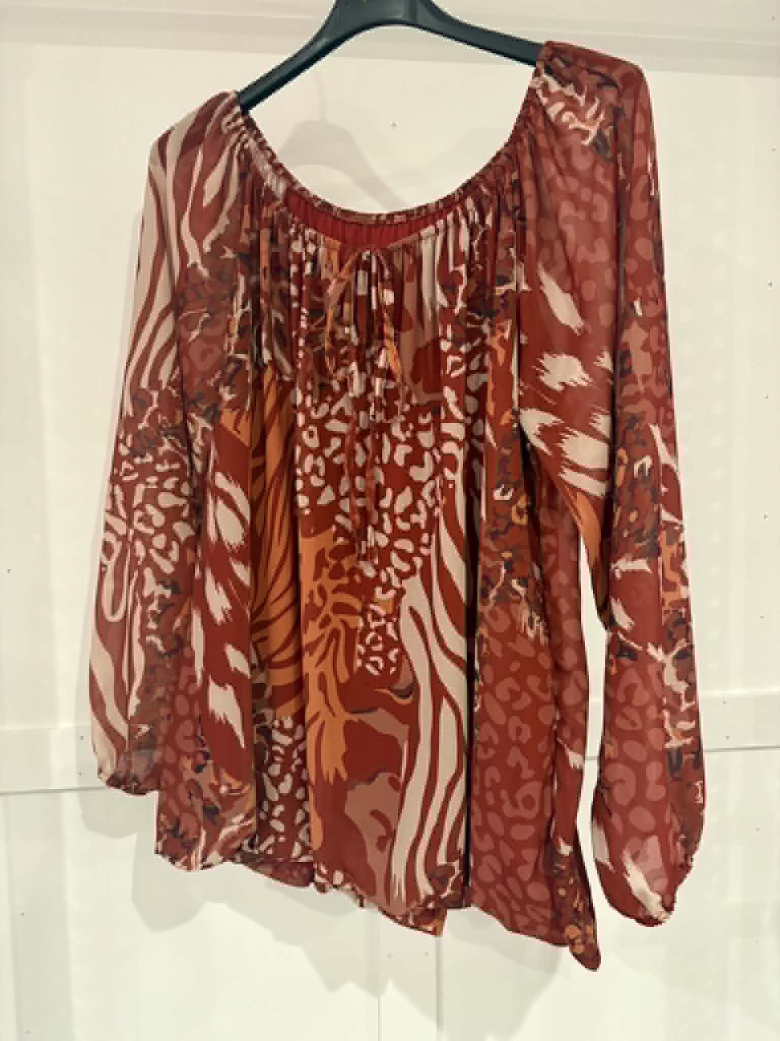 GILLIAN - Animal Print Blouse 12 to 18
