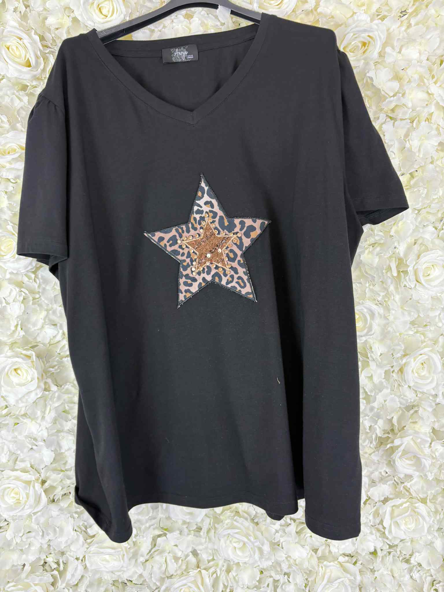 Kinsley - Sparkle Leopard Print T shirt 14 to 24