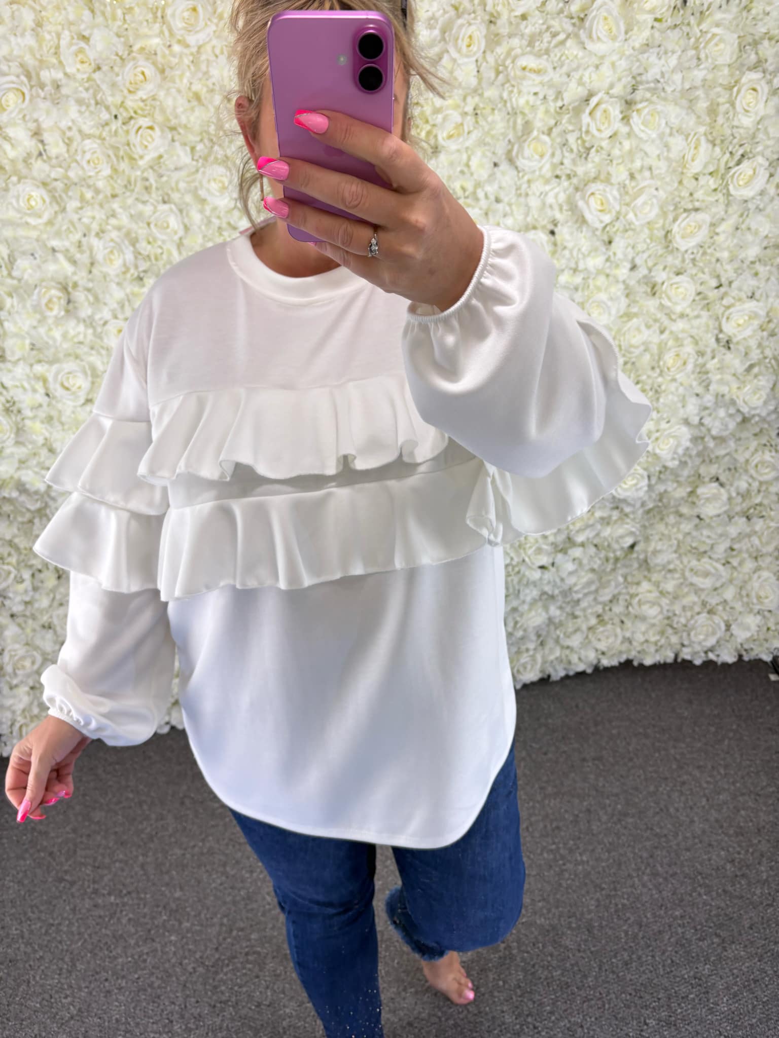 PATSY - Ruffle Detail Sweatshirt 14 to 24