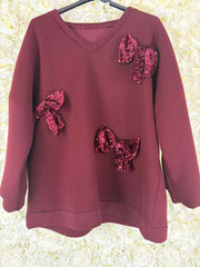 Fallon - Sequin Bow Sweatshirt 14 to 22/24