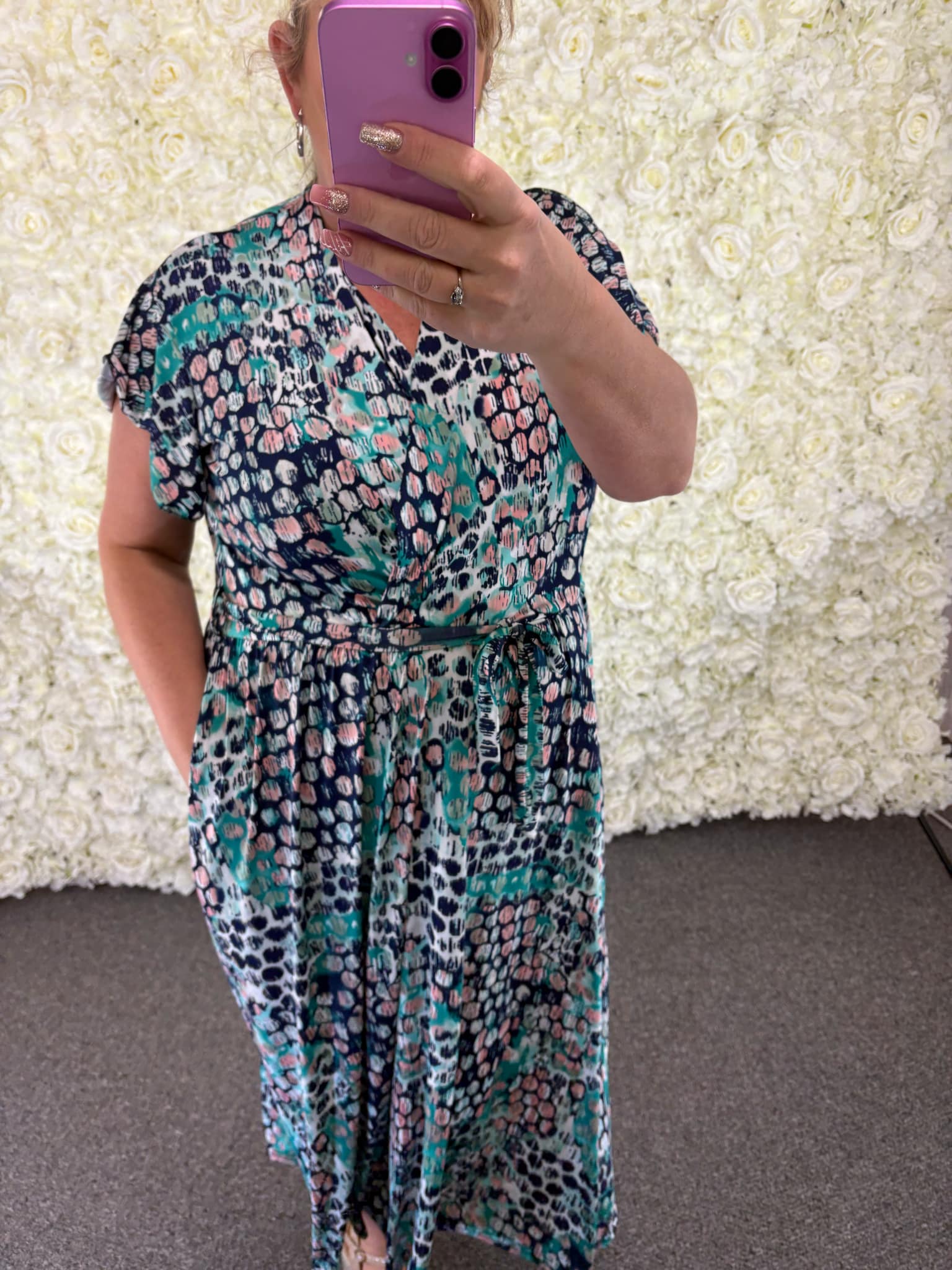 ELISE - Patterned Maxi Dress 14 to 24