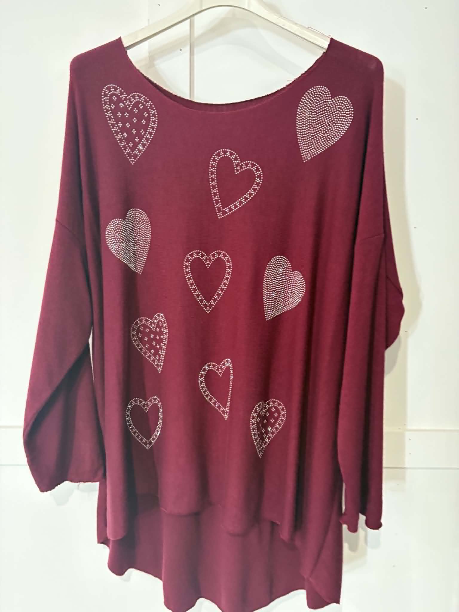 SHANNON - Bling Heart Jumper 14 to 24