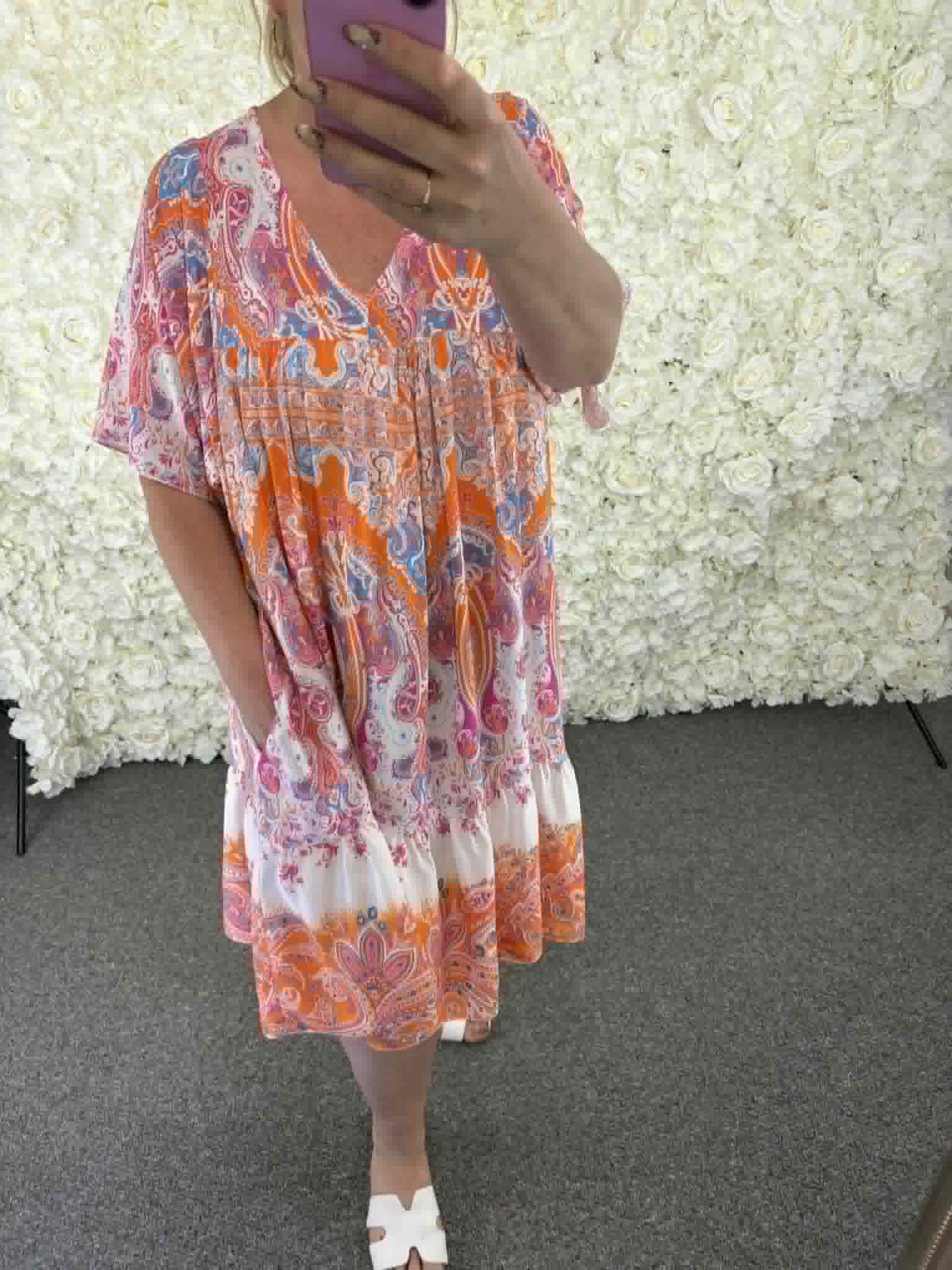 MARCELLA - Midi Smock Dress 16 to 24