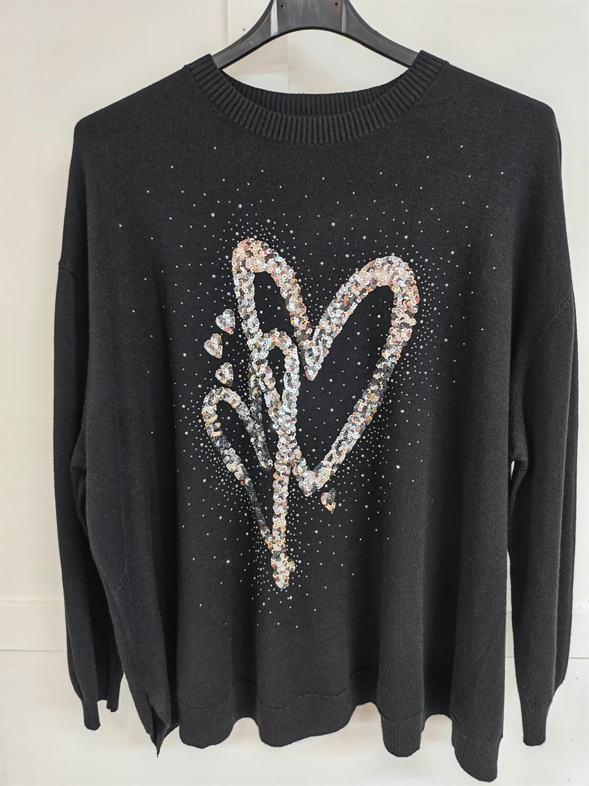 THEO - Sequin Heart Jumper 14 to 24