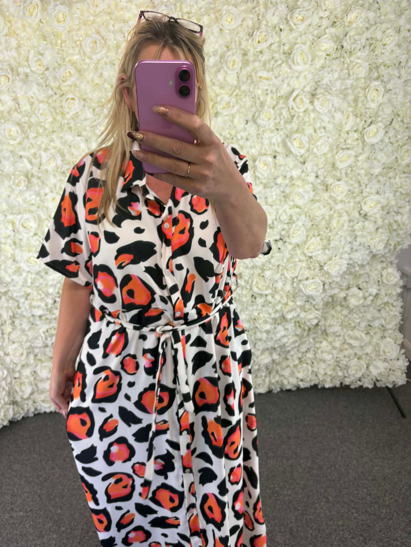 MARETTA - Animal Print Shirt Dress 16 to 24