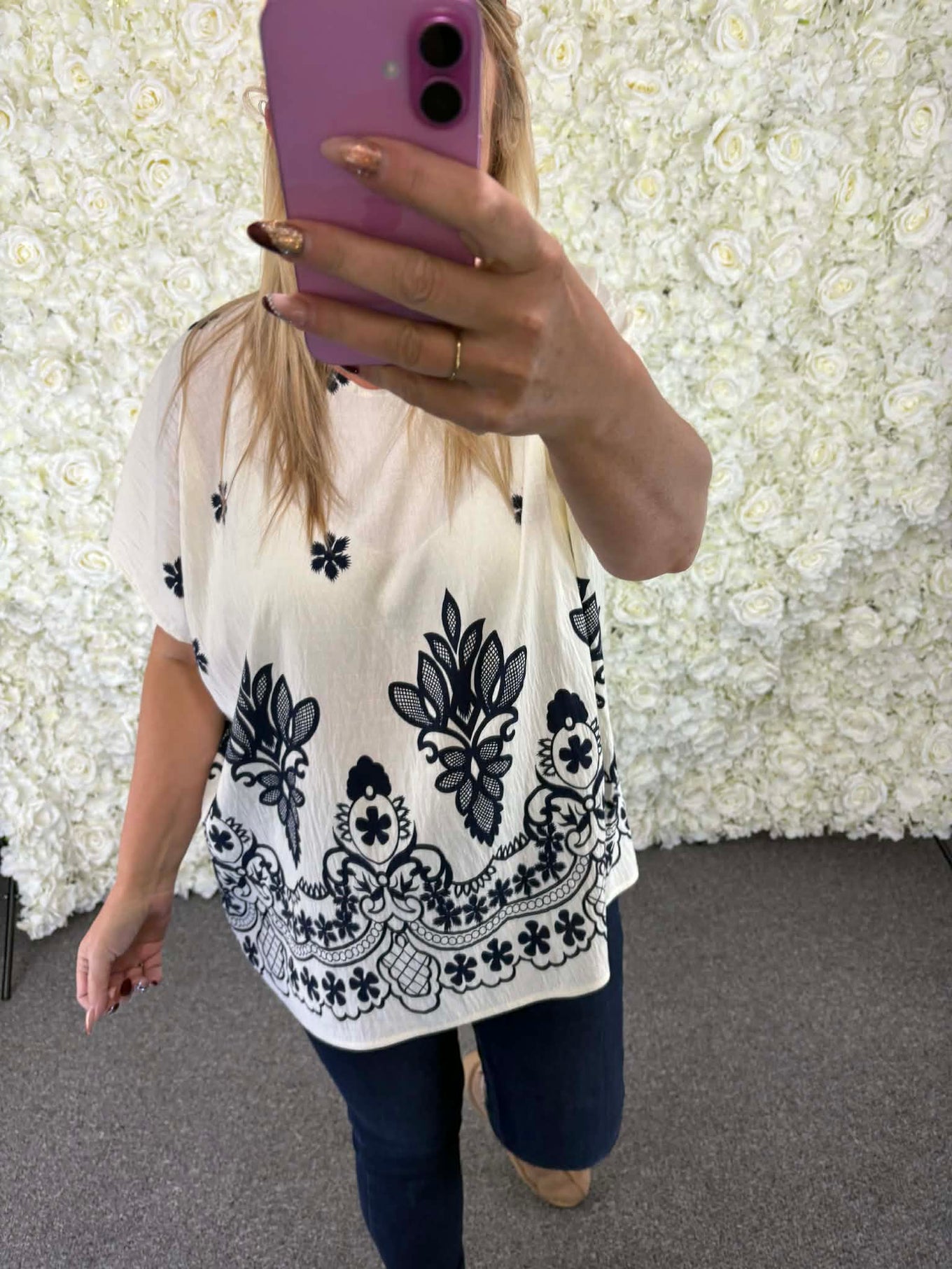 Darcy -Patterned Blouse 14 to 24