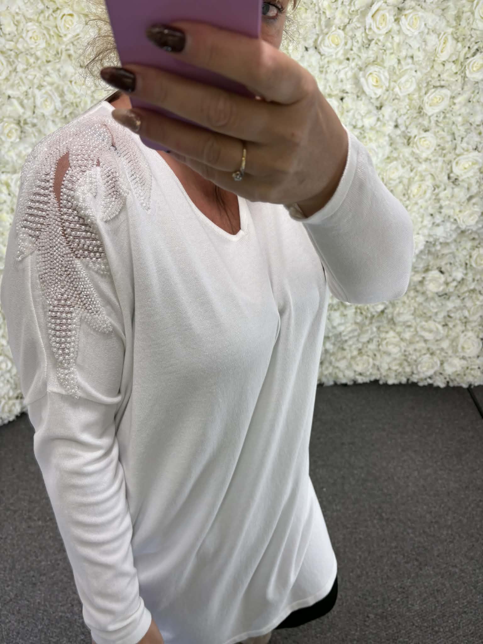 Flora - Beaded Jumper Dress 14 to 24