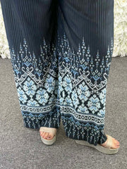 NAOMI - Patterned Pleated Trousers 14 to 22/24