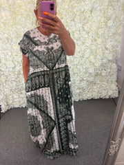 AINSLEY - Pleated Dress 14 to 24