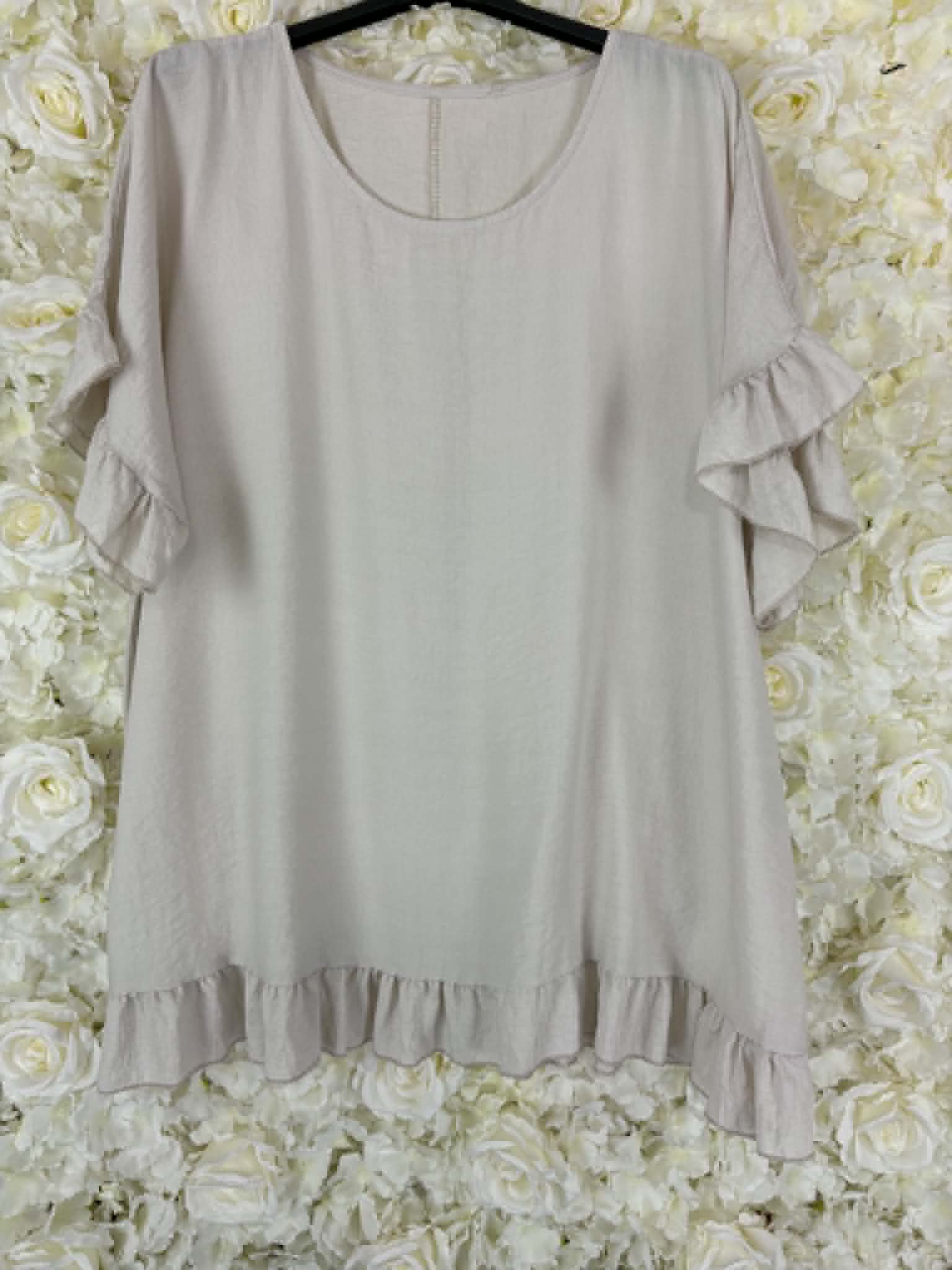 Yana - Ruffle Trim Blouse 14 to 24