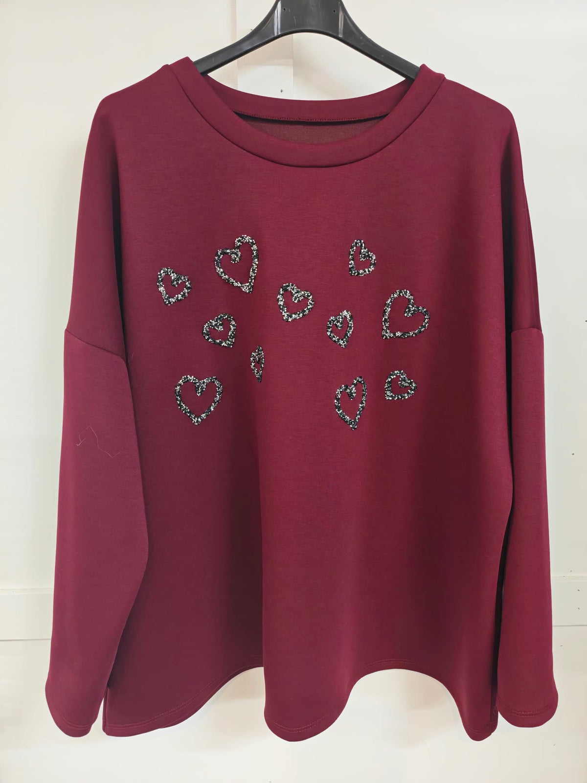 MELODY - Glitter Heart Sweatshirt 14 to 24