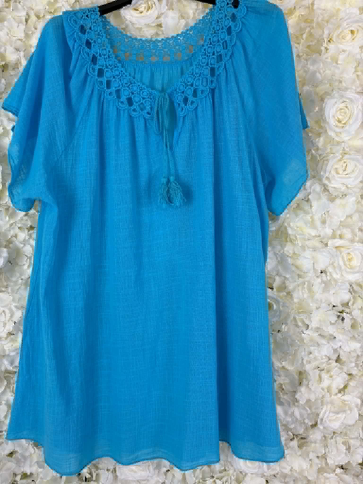 Gayna - Cotton Crochet Blouse 14 to 24
