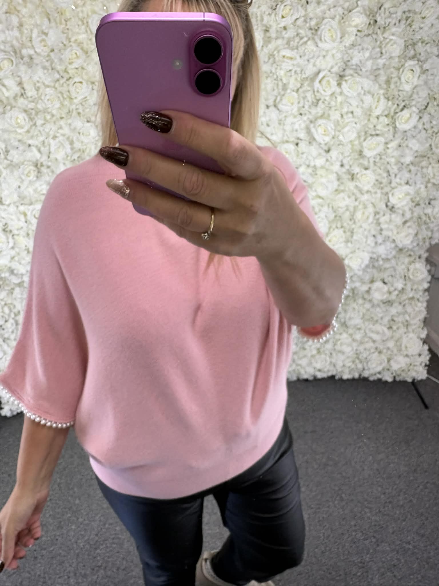 Helen - Pearl Sleeve Jumper 14 to 22/24