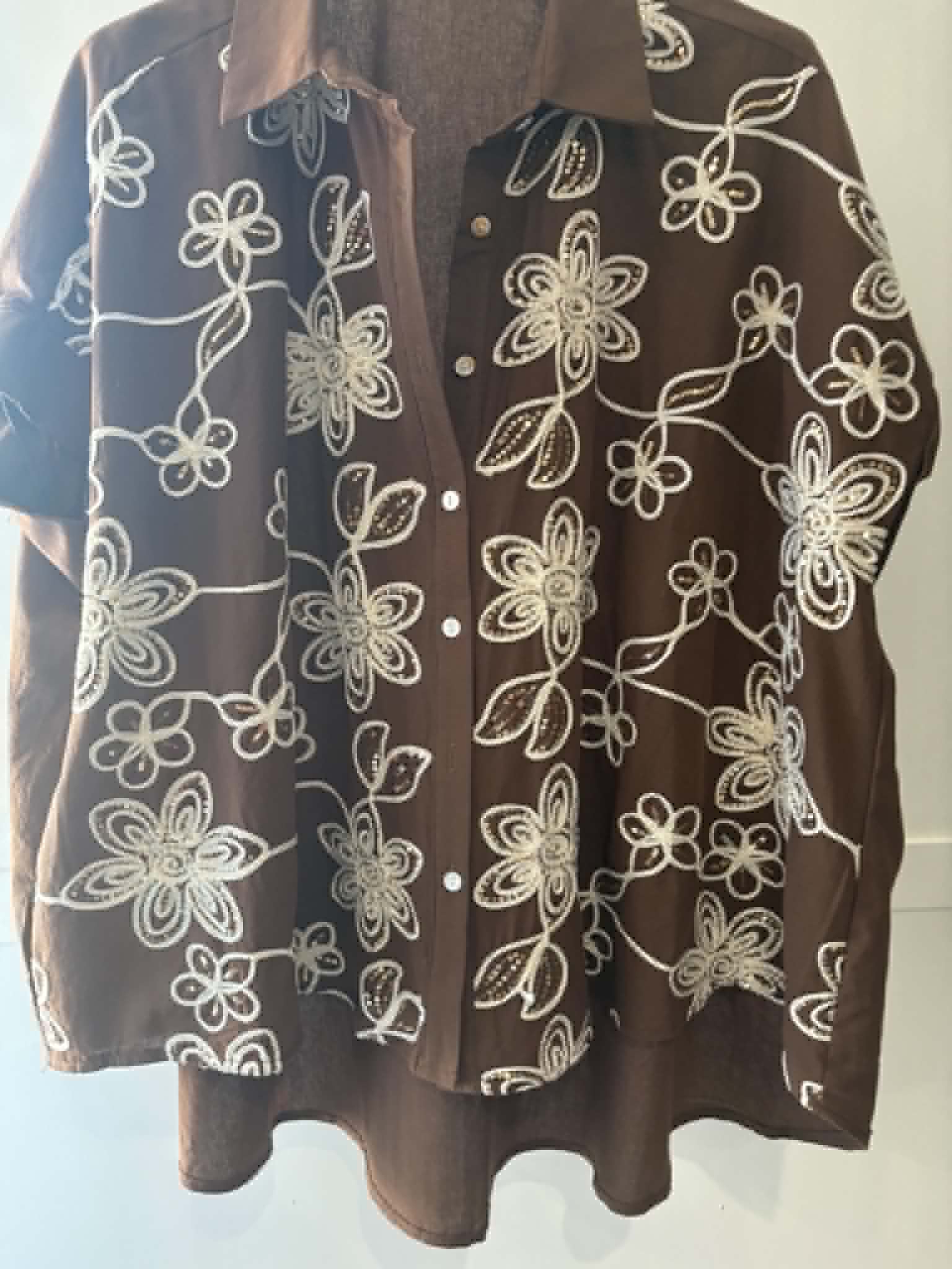 CATHY - Sequin Flower Blouse 14 to 24