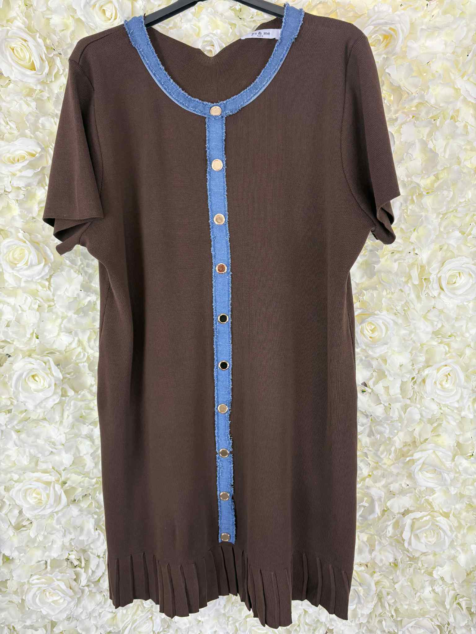 Nadia - Denim Stripe  Dress 14 to 24