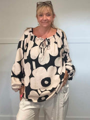 SELMA - Off The Shoulder Flower Blouse 14 to 24